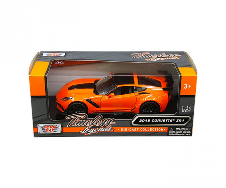 Motormax Timeless Legends 2019 C7 Corvette ZR1 1/24 Diecast | Orange