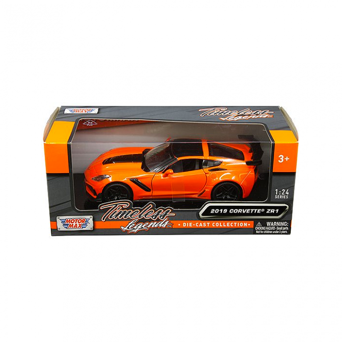 Motormax Timeless Legends 2019 C7 Corvette ZR1 1/24 Diecast | Orange