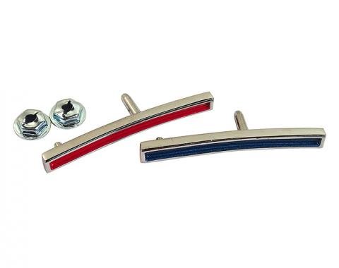 Corvette Dash Insert Bars, Red & Blue, 1960-1962
