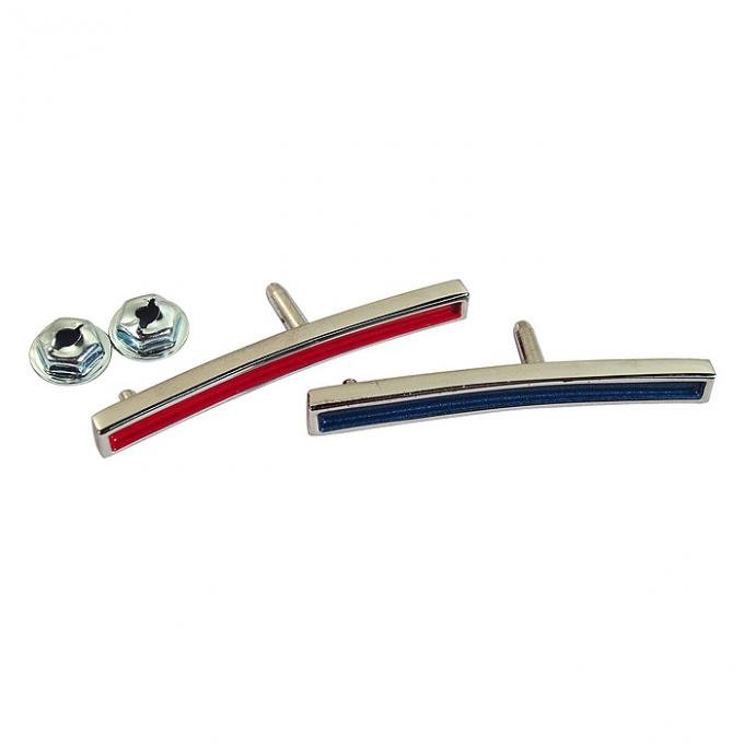 Corvette Dash Insert Bars, Red & Blue, 1960-1962