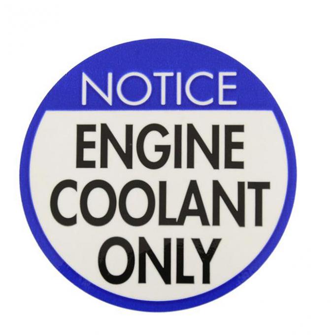 Corvette Decal, Coolant Warning, 1978-1981