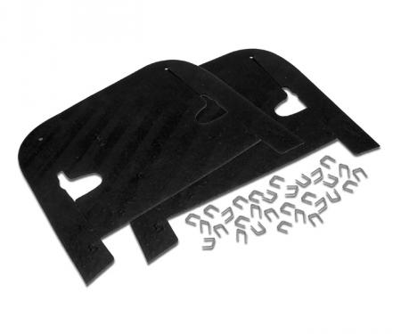 Corvette Inner Skirt Dust Shields, With Staples, 1963-1966