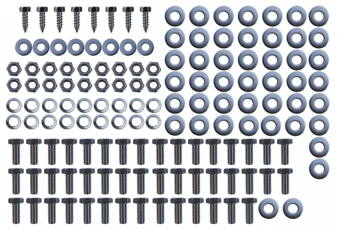 Key Parts '47-'55 1st Series Stainless Steel Front Fender Bolt Kit, 144pc 0846-198