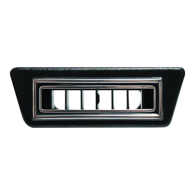 Vintage Air Single Under Dash Louver for 2.5-Inch Hose Black w/ Chrome Accents-1713792580 49059-VUL