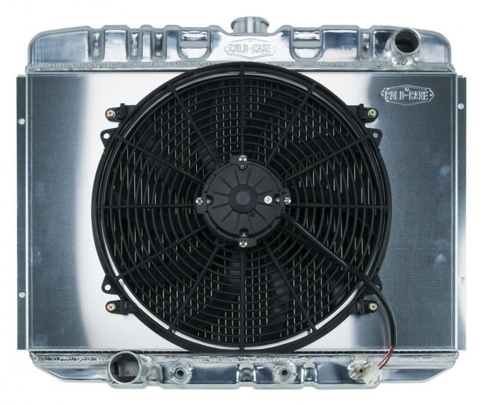 Cold Case Radiators 67-70 Mustang BB 24 Inch Aluminum Performance Radiator And 16 Fan Kit AT FOM588AK