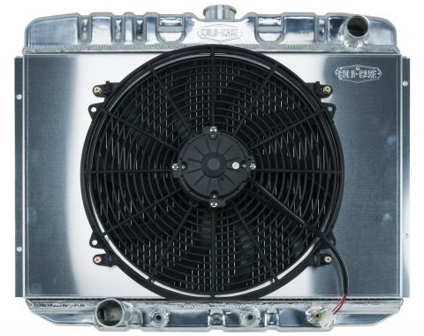 Cold Case Radiators 67-70 Mustang BB 24 Inch Aluminum Performance Radiator And 16 Fan Kit AT FOM588AK