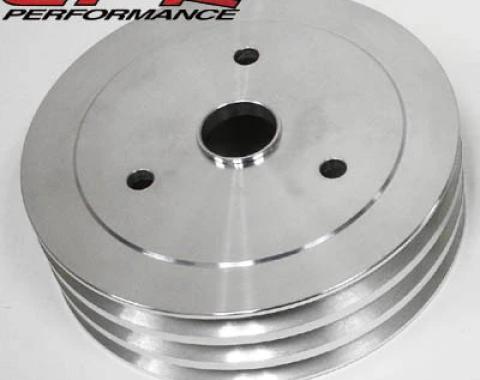 CFR Performance Chevy Small Block Aluminum Crank Pulley - 3 Groove (Short) - Machined HZ-8858-M