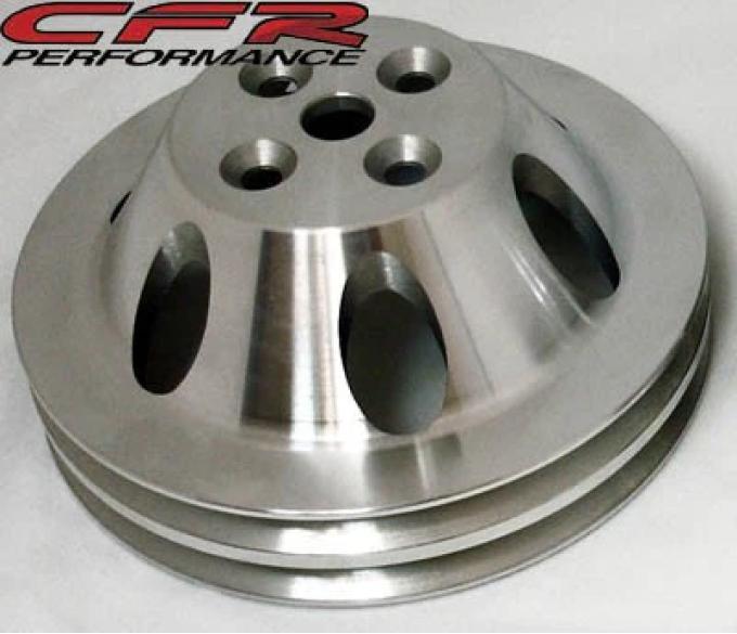 CFR Performance 1965-2000 Chevrolet Big Block Machined Aluminum Water Pump Pulley - 2 Groove (Short) HZ-8842-M