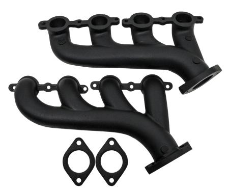 CFR Performance Cast Iron Exhaust Manifolds 02-12 Chevy LS Based Cerakote Coating HZ-9988