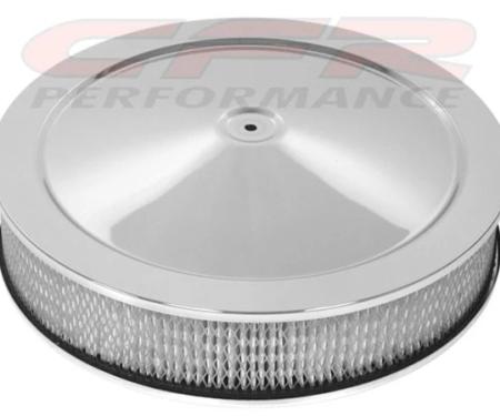 CFR Performance Chevy-Ford-Mopar 14" Chrome Steel Air Cleaner Set - Recessed Base HZ-2195BOX