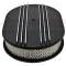 CFR Performance Chevy-Ford-Mopar Aluminum 12" Oval Air Cleaner Paper Filter Polished Partial Finned HZ-6020-4