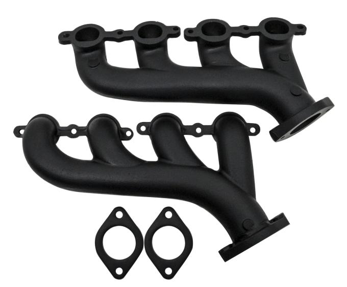 CFR Performance Cast Iron Exhaust Manifolds 02-12 Chevy LS Based Cerakote Coating HZ-9988