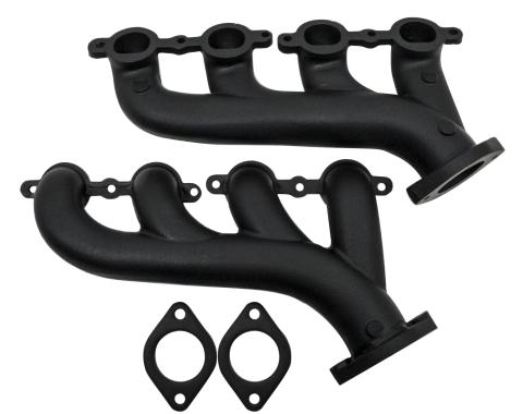 CFR Performance Cast Iron Exhaust Manifolds 02-12 Chevy LS Based Cerakote Coating HZ-9988