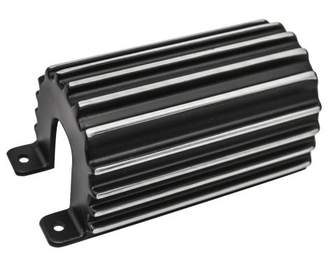 CFR Performance Aluminum Finned Canister Round Ignition Coil Cover - Black HZ-2045-PBK
