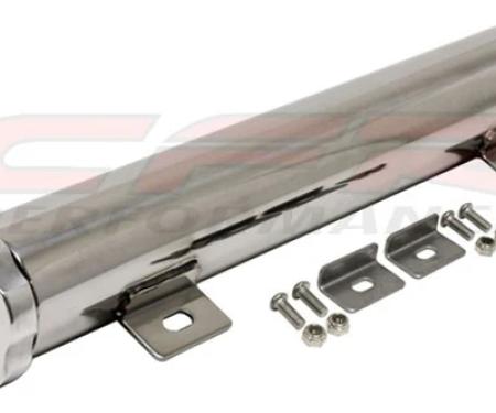 CFR Performance 13" x 2" Stainless Steel Radiator Overflow Tank - Chevy-Ford-Mopar - Polished HZ-6073-POL