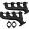 CFR Performance Cast Iron Exhaust Manifolds 02-12 Chevy LS Based Cerakote Coating HZ-9988