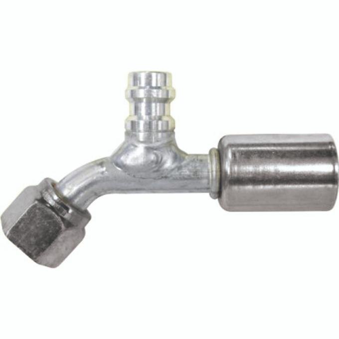 Vintage Air Beadlock O-Ring Fittings with 134a Service Ports NO 6 Hose Fitting - 45 degree With Port 35521-VUG
