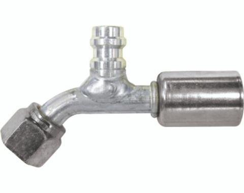 Vintage Air Beadlock O-Ring Fittings with 134a Service Ports NO 6 Hose Fitting - 45 degree With Port 35521-VUG