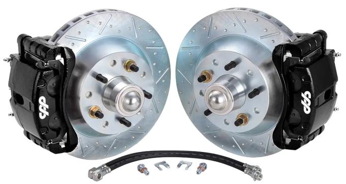 Classic Performance 13" Front Big Brake Kit for Stock Drum or Disc Brake Spindles for 64-72 Chevy & GM A-Body Cars 6472SWBK-P13