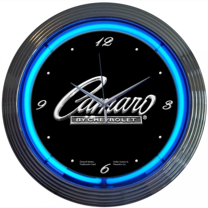 Neonetics Neon Clocks, Gm Camaro Script Neon Clock