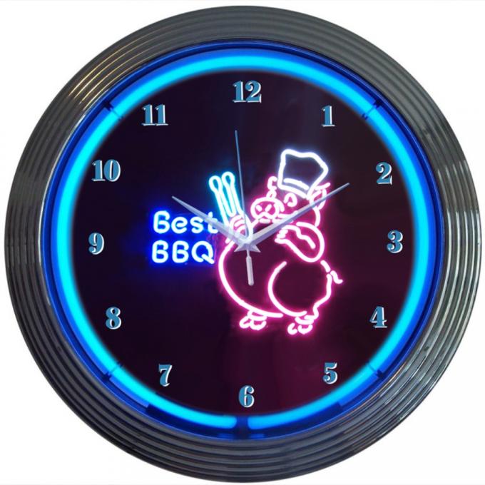 Neonetics Neon Clocks, Bbq Pig Neon Clock