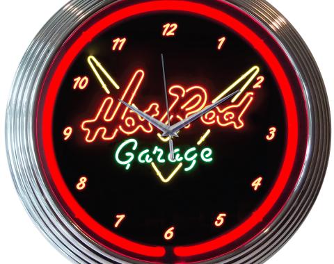 Neonetics Neon Clocks, Hot Rod Garage Neon Clock