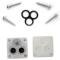 Redline Restomotive® GM. A-Body 68-72, F-Body 70-81 (W/Hidden Wiper Models) Washer Pump Repair Kit (Incl. White Straight Pump Nozzle, Seals, Diaphragm & 4 Correct Screws) LG-00-2514-A