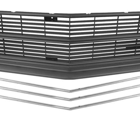 RestoParts Grille Kit, 1971 Chevelle and El Camino- BLACK (6 piece set) CH4087