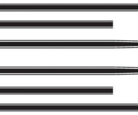 RestoParts Decal, 69 El Camino, Body Stripe, Super Sport, Black 3950079BK