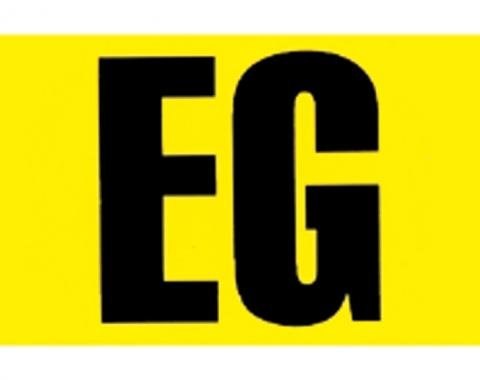 RestoParts Decal, 66-68 Chevelle/El Camino, Engine Code, 396 375HP, EG D543611