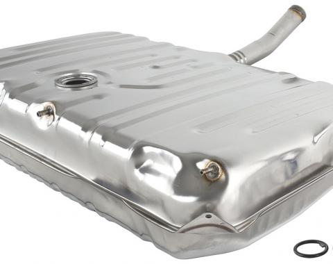 RestoParts Fuel Tank, 20-Gallon, 1970-72 ChevelleMonte, w/ EEC, w/3 Vents, w/Neck, Stainless Steel CH28908SS