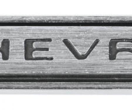 RestoParts Emblem, Header Panel, 1969 Chevelle, "By Chevrolet" CHV4599