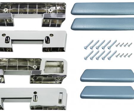 RestoParts Armrest Kit, Front/Rear, 1961-64 A-Body, Light Blue BK17LB