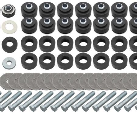 RestoParts Bushing Kit, Body, 64-67 CH/CUT Cnv, 64-67 GTO/TP/LM/SL Cpe/Cnv , 28 pcs w/Hdw SB515K