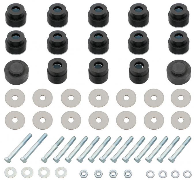 RestoParts Bushing Kit, Body, 1968-72 CH/CUT/SL Convertible, 30 Bushings w/Hardware SB517K