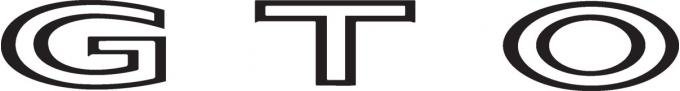 RestoParts Decal, 70-73 GTO, Trunk Lid, GTO, Black DT00344
