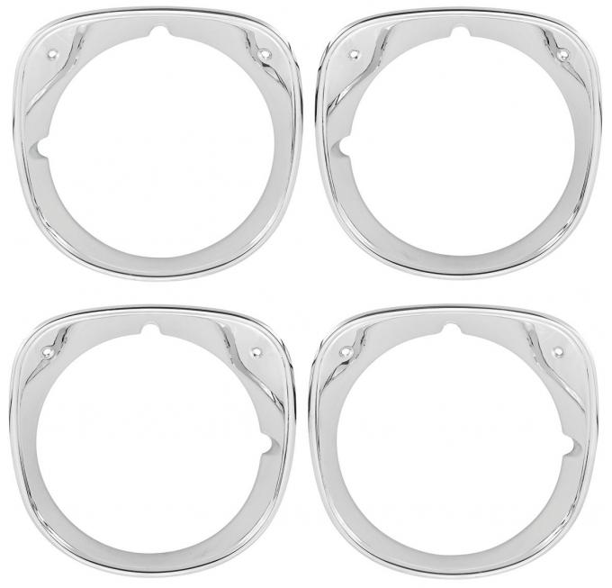RestoParts Headlamp Bezels, 1970 Chevelle/El Camino, 4 Piece Kit K67562