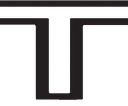 RestoParts Decal, 70-73 GTO, Trunk Lid, GTO, Black DT00344