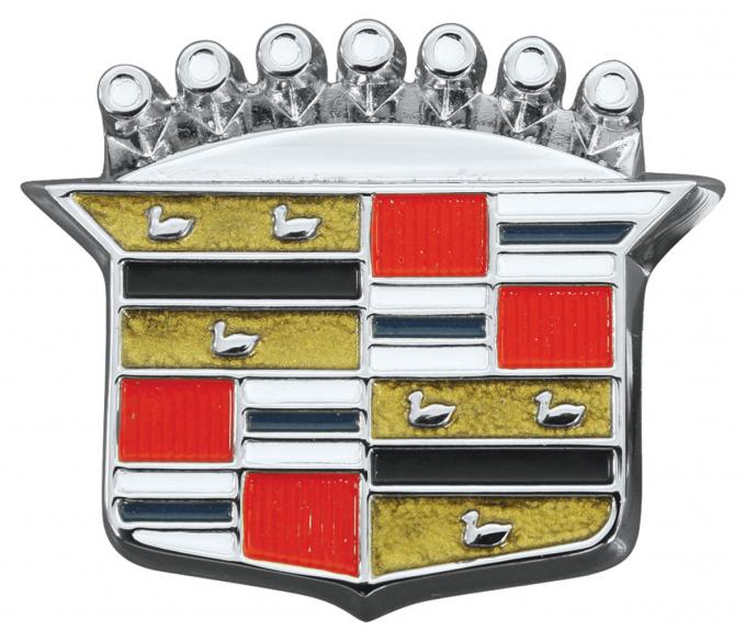 RestoParts Emblem, Trunk Lock Crest, 1964-68 Cadillac CE08665