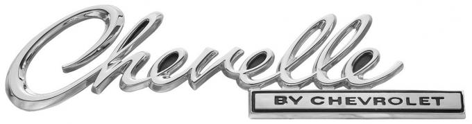 RestoParts Emblem, 1969 Trunk Lid "Chevelle by Chevrolet" Chevelle PZ00074