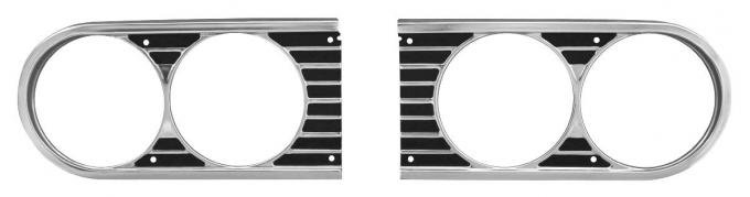 RestoParts Headlamp Bezels, 1964 Chevelle/El Camino, Pair 9564CHB