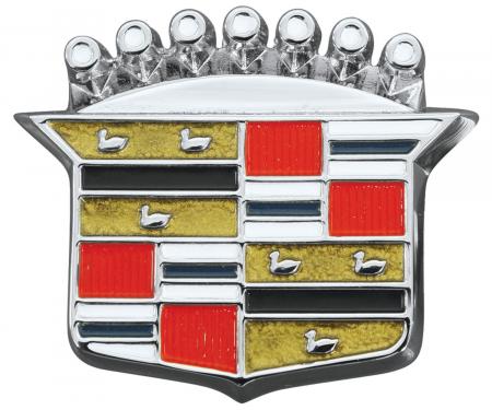 RestoParts Emblem, Trunk Lock Crest, 1964-68 Cadillac CE08665