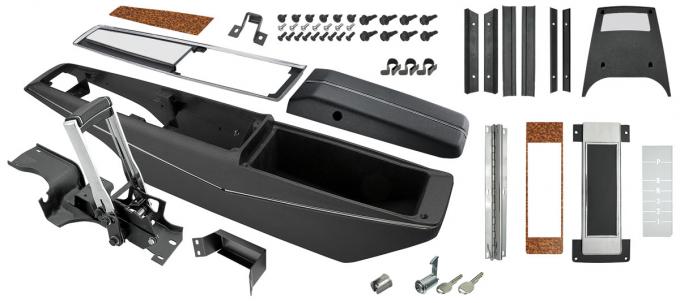 RestoParts Console, KIT, 1971-72 Monte Carlo, Turbo Hydramatic, w/Shifter, Unassembled S6872NUNAS