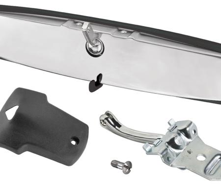 RestoParts Mirror Kit, 1971-72 A-Body, Coupe, 11-1/2" Day & Night w/Lever, Black Surround CH33194BK