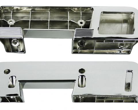 RestoParts Armrest Base, Rear, 1960-67 GM, Chrome DP00490