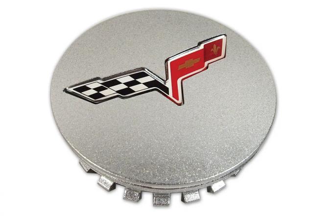 Corvette Wheel Center Cap, Except Z06, Silver, 2008-2013