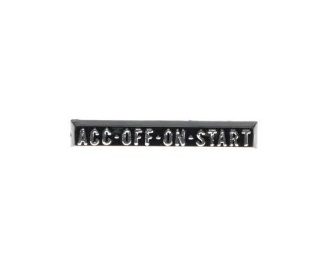 AMD Ignition Control Indicator Plate, 69-72 Chevy GMC CK Truck Blazer Jimmy Suburban X462-4069