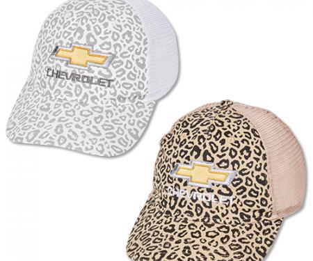 Ladies Gold Bowtie Cheetah Cap