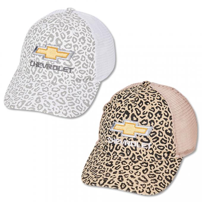 Ladies Gold Bowtie Cheetah Cap