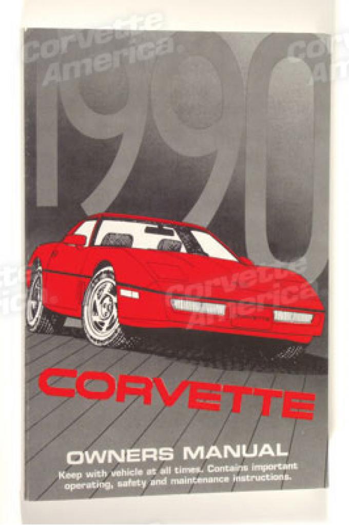 Corvette Owners Manual, 1990